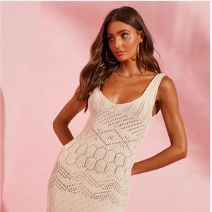 VICI CROCHET MAXI DRESS